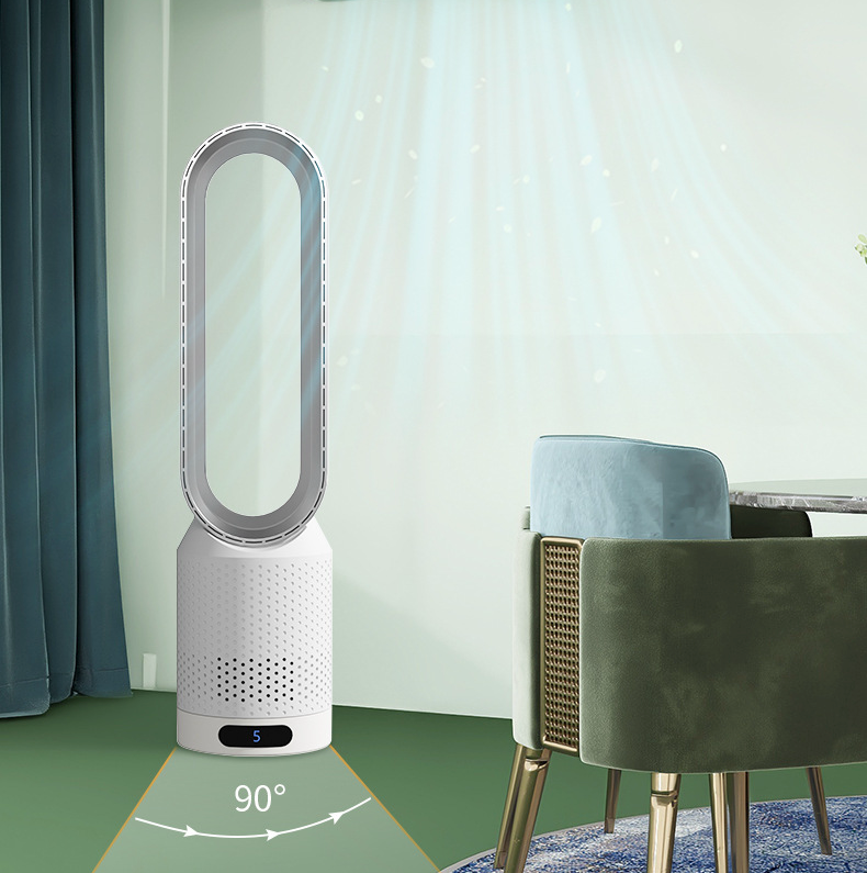 Rafraîchisseur évaporatif avec ioniseur et triple filtration HEPA UV pour air purifié intérieur blanc | Koossa