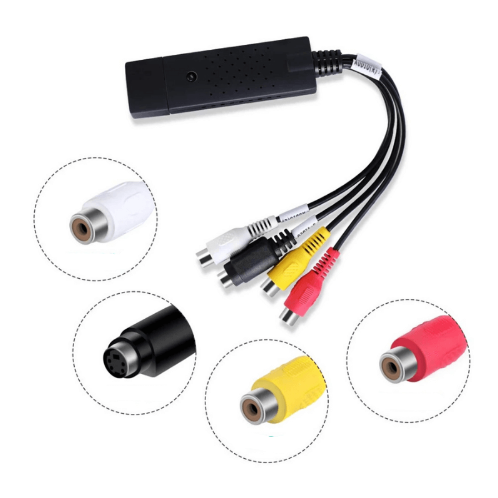 VHS to Digital Converter for Home Video Digitization | USB Capture Device for Analog Tapes | PC & Mac Compatible | Lonoma