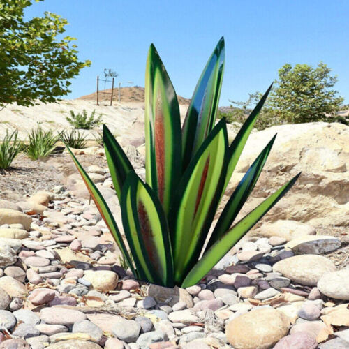 Sculpture d'agave en métal pour jardin, terrasse et intérieur – Finition artisanale toute saison résistante | Koossa