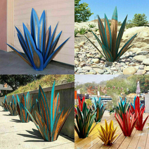 Sculpture d'agave en métal pour jardin, terrasse et intérieur – Finition artisanale toute saison résistante | Koossa