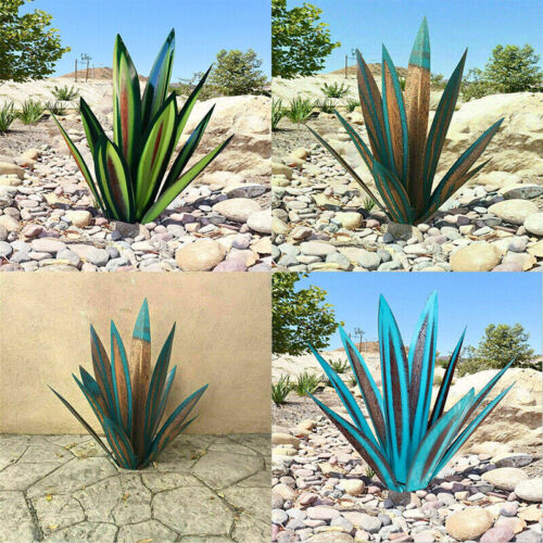 Sculpture d'agave en métal pour jardin, terrasse et intérieur – Finition artisanale toute saison résistante | Koossa