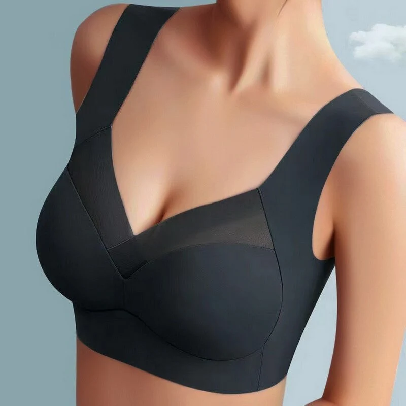 Women's Seamless Comfort Bra in Black, Beige, Navy, Pink & Powder Blue – Everyday Support with Invisible Finish | Koossa