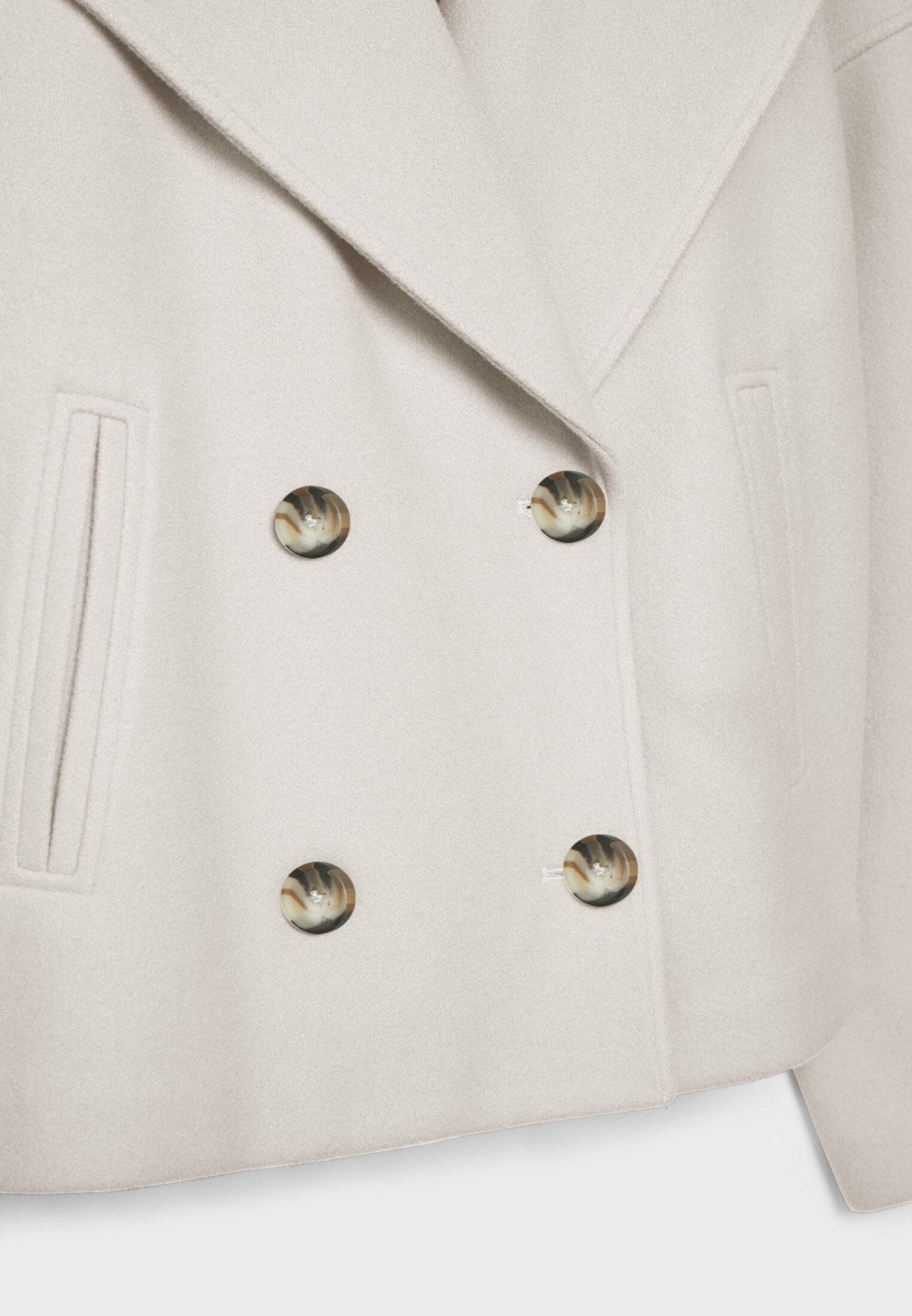 Women's Double-Breasted Cropped Jacket — Classic Tailored Blazer with Notched Collar for Smart Casual & Office Wear | Koossa