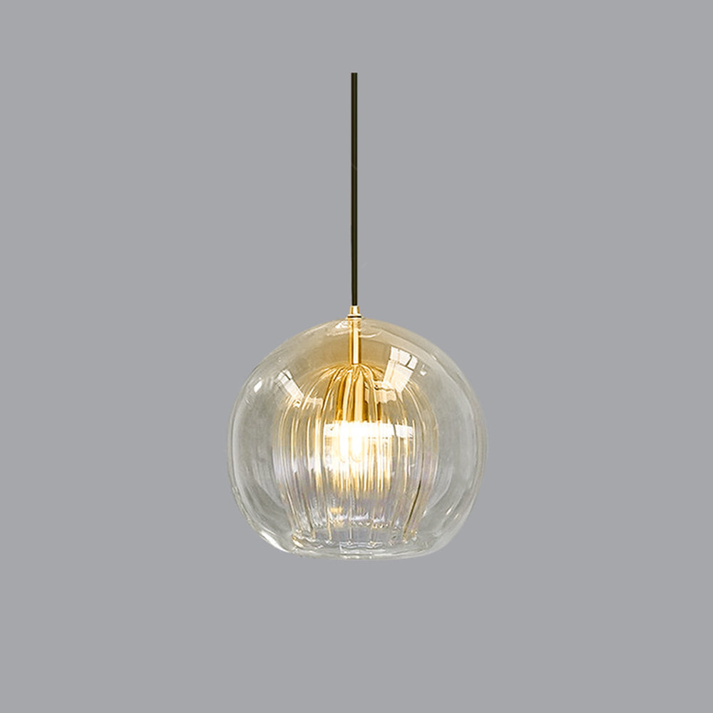 Glass Globe Pendant Light Adjustable Hanging Ceiling Lamp Metal & Glass Fixture for Kitchen Dining Room Bedroom Island Bar Restaurant Hallway | Lonoma