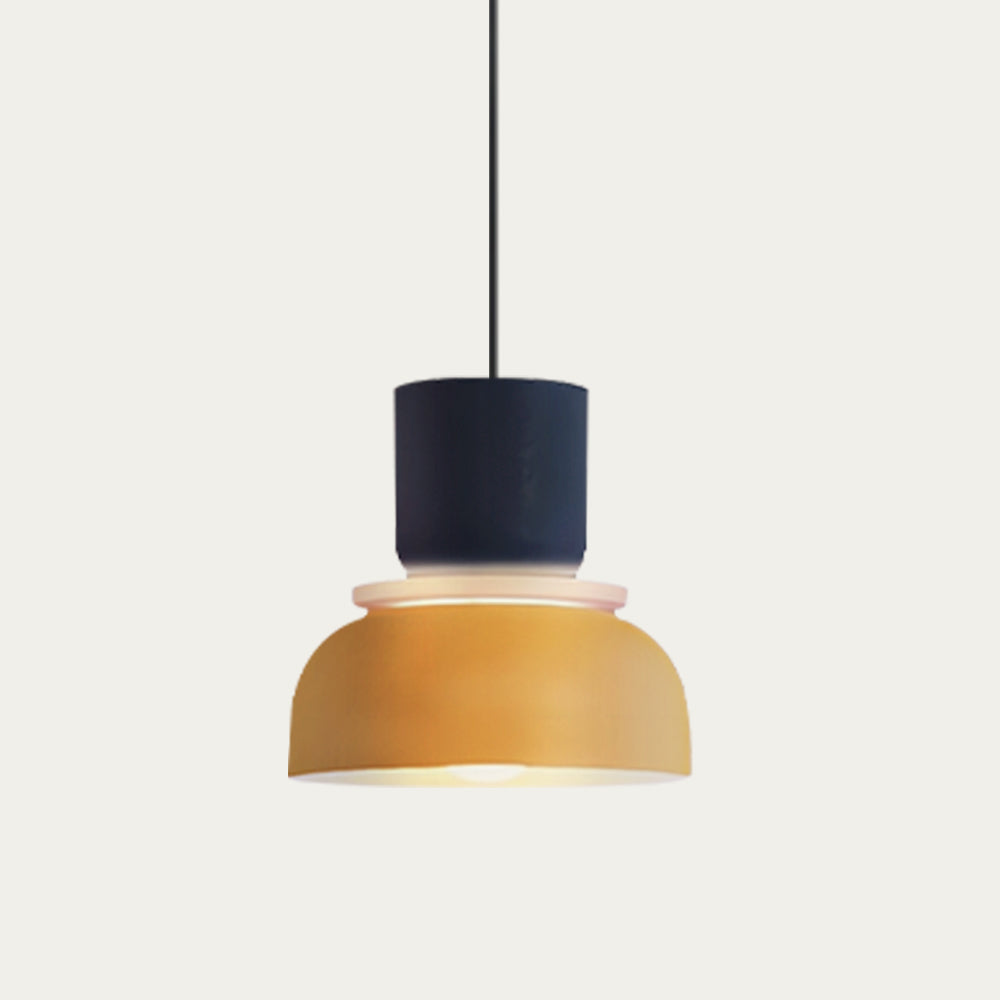 Suspension Scandinave Bicolore à Deux Abat-Jours Superposés pour Salle à Manger et Séjour Contemporain | Koossa