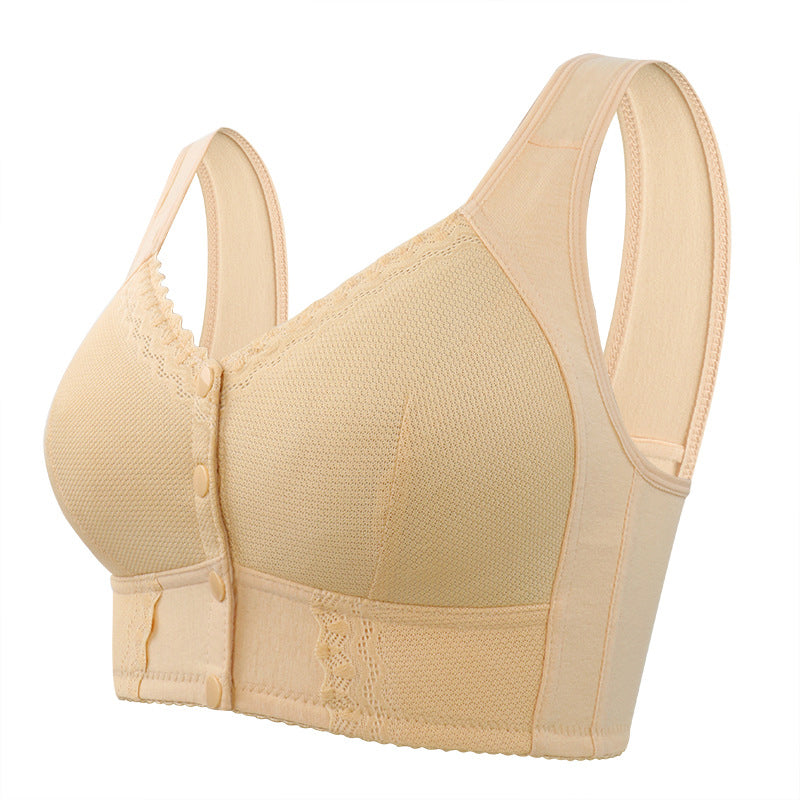 Women's Front-Fastening Soft Cup Bra — Wireless Comfort Bra with Wide Band for All-Day Support | Koossa