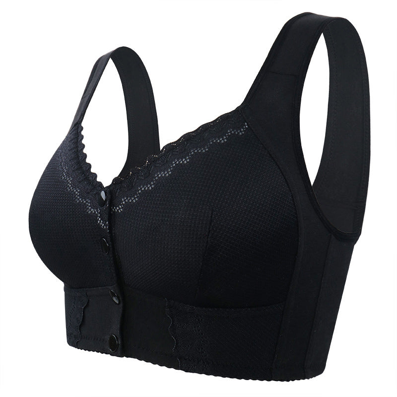 Women's Front-Fastening Soft Cup Bra — Wireless Comfort Bra with Wide Band for All-Day Support | Koossa