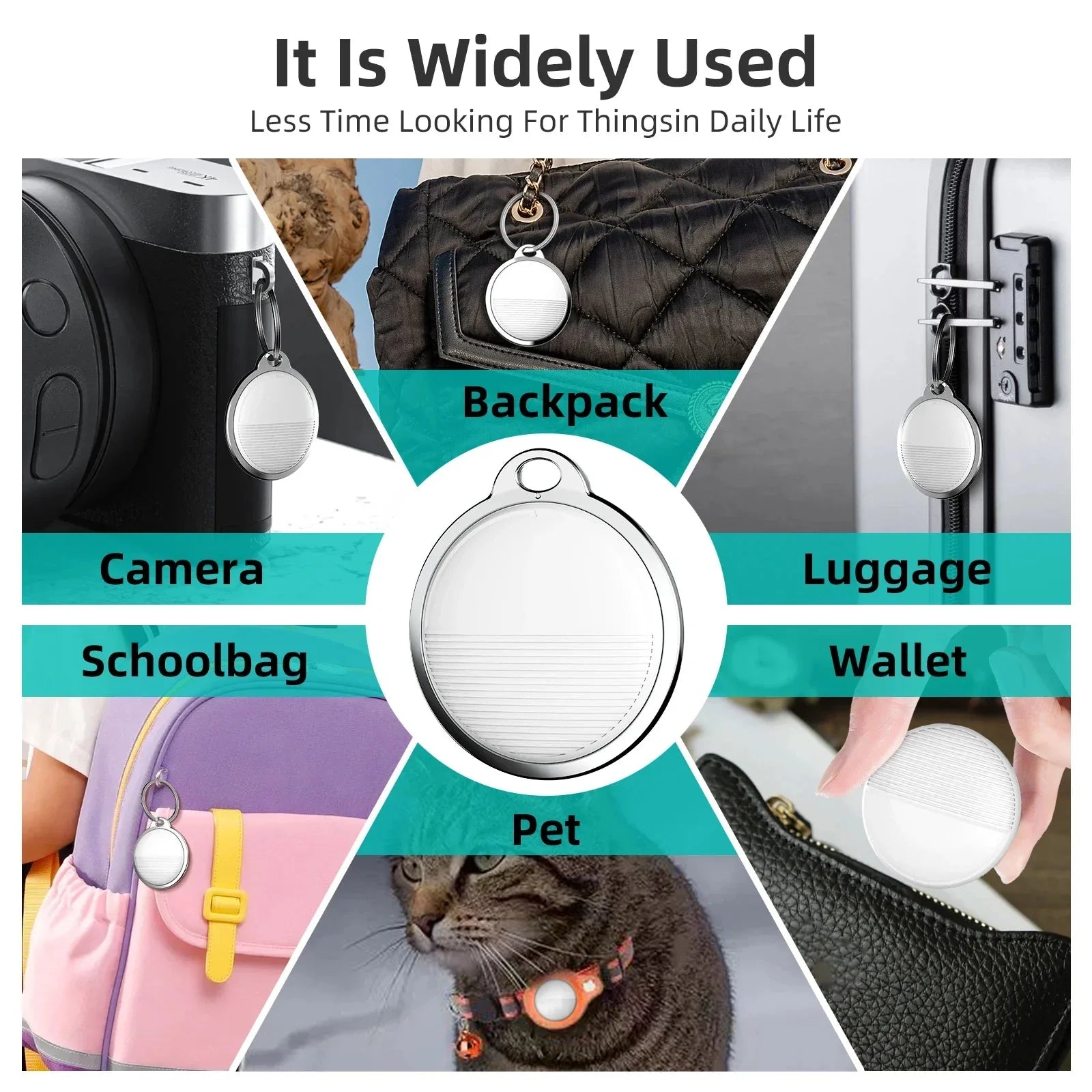 Pet Tracker Apple Find My iOS Bluetooth No SIM CR2032 Reflective Collar Cat Dog Locator Lost Mode | Koossa