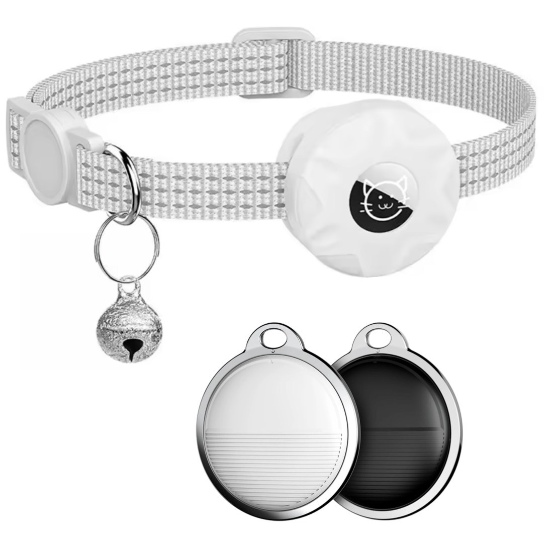Pet Tracker Apple Find My iOS Bluetooth No SIM CR2032 Reflective Collar Cat Dog Locator Lost Mode | Koossa