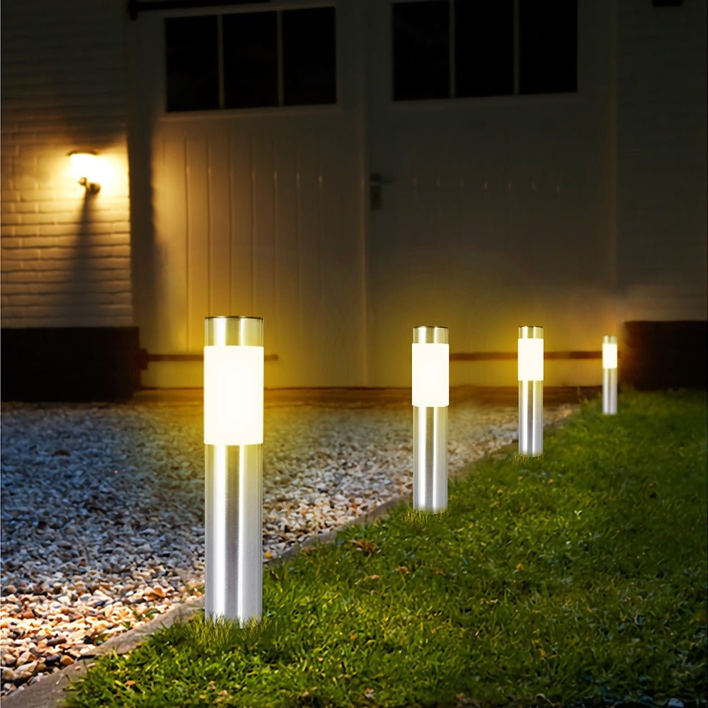 Solar Pathway Light with Auto Sensor Waterproof Stainless Steel 16.5 inch for Garden Walkway Driveway Yard Outdoor Path Border Marker | Lonoma