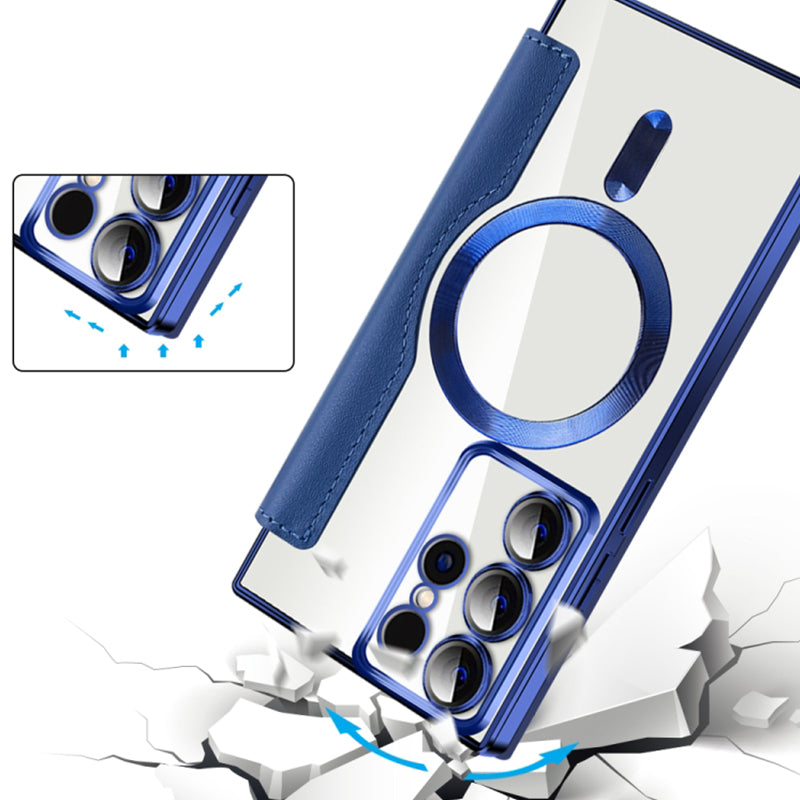 Samsung Magnetic Flip Phone Case with Ring Holder — Elegant Card Wallet Case for Daily Use | Koossa