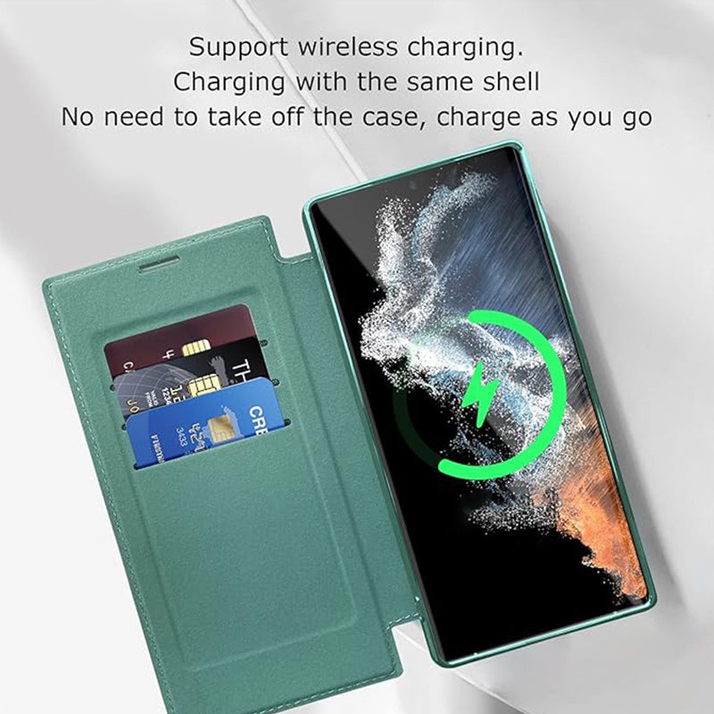 Samsung Magnetic Flip Phone Case with Ring Holder — Elegant Card Wallet Case for Daily Use | Koossa