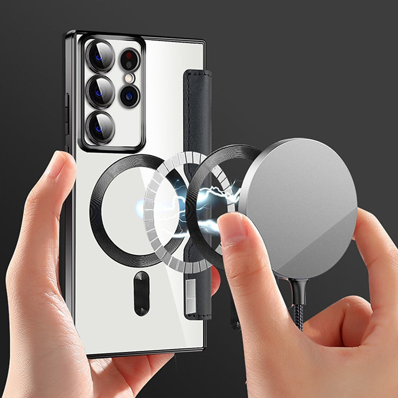 Samsung Magnetic Flip Phone Case with Ring Holder — Elegant Card Wallet Case for Daily Use | Koossa