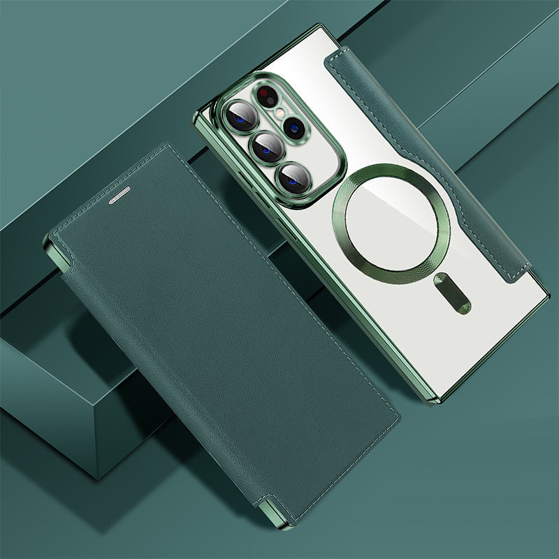 Samsung Magnetic Flip Phone Case with Ring Holder — Elegant Card Wallet Case for Daily Use | Koossa