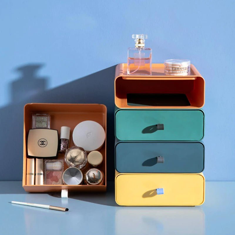 Boîtes de rangement empilables en plastique modulaires pour bureau maison tiroirs organisation optimale | Koossa