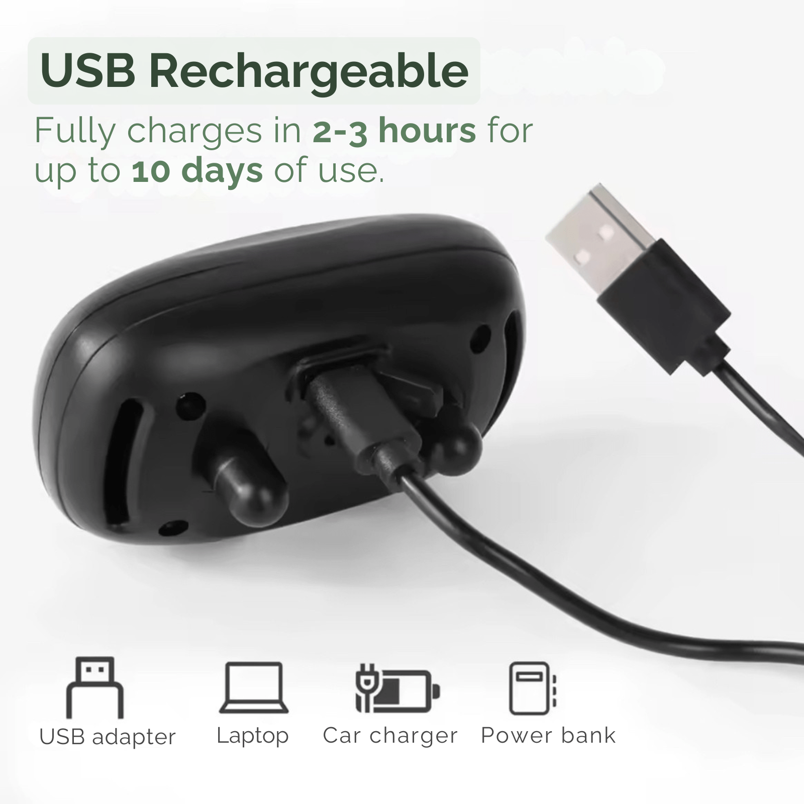 Dog Bark Collar Beep Vibration Rechargeable USB Adjustable 4.7–22 in 7 Sensitivity Levels Anti-Bark Training | Koossa