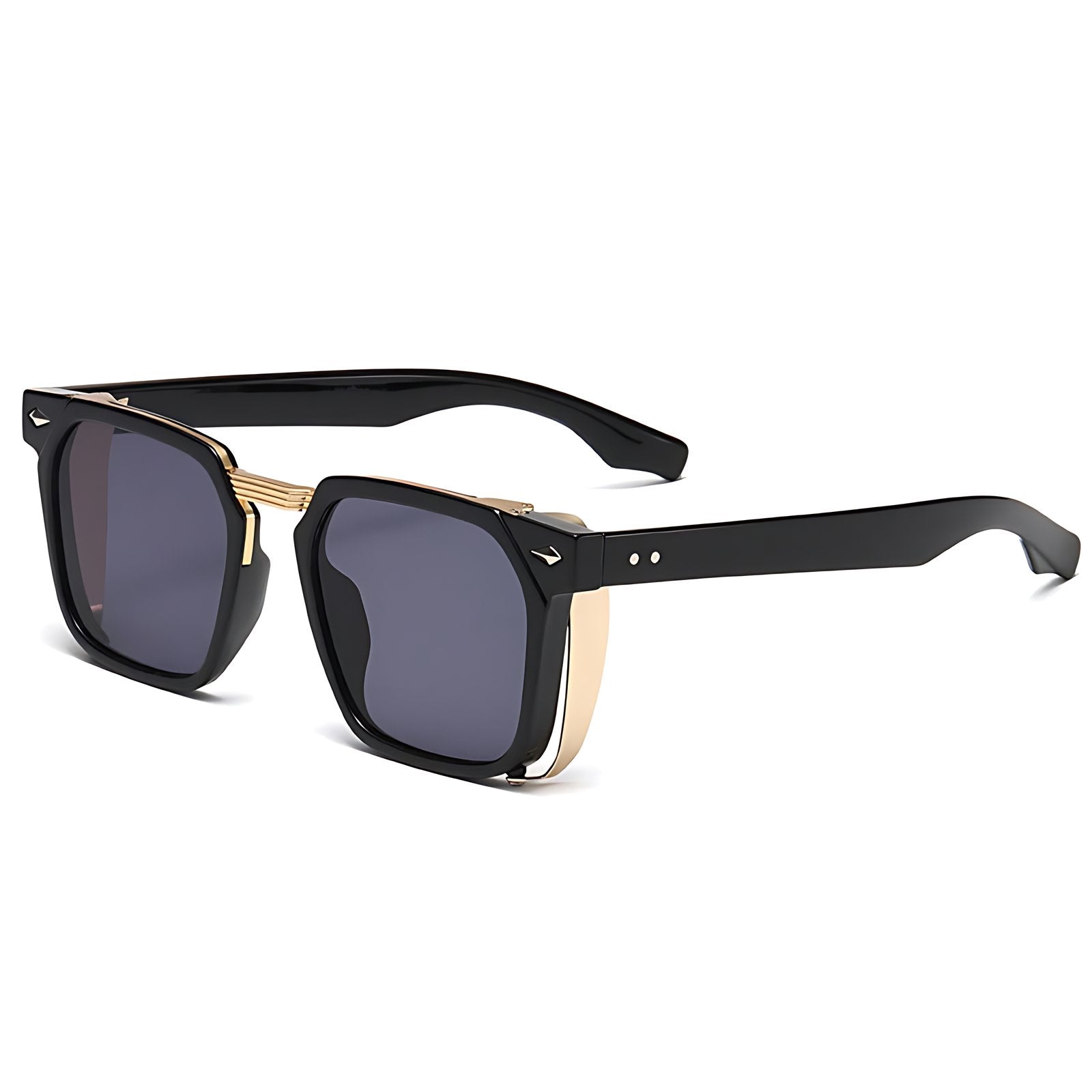 Square Frame Sunglasses with UV Protection and Blue Lenses — Modern Everyday Eyewear for Men | Koossa