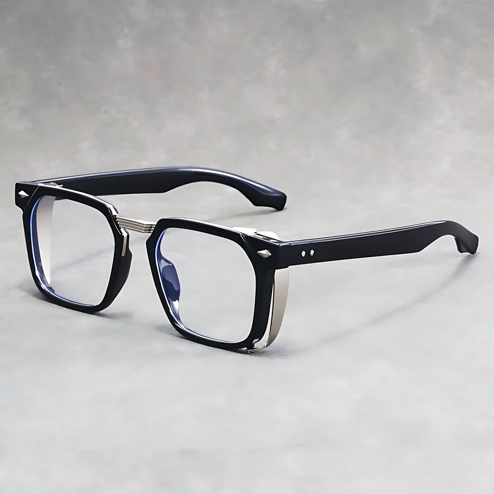 Square Frame Sunglasses with UV Protection and Blue Lenses — Modern Everyday Eyewear for Men | Koossa