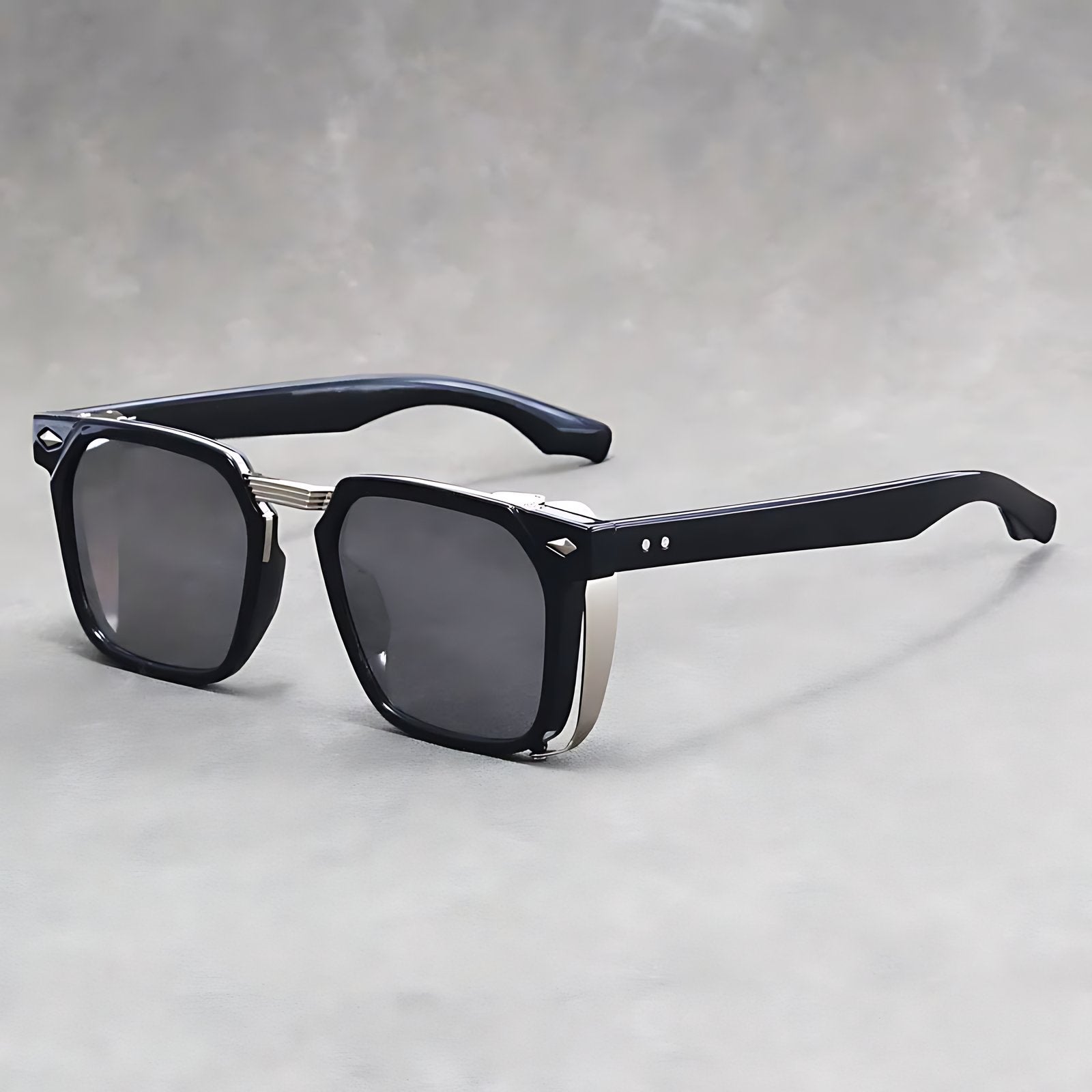 Square Frame Sunglasses with UV Protection and Blue Lenses — Modern Everyday Eyewear for Men | Koossa
