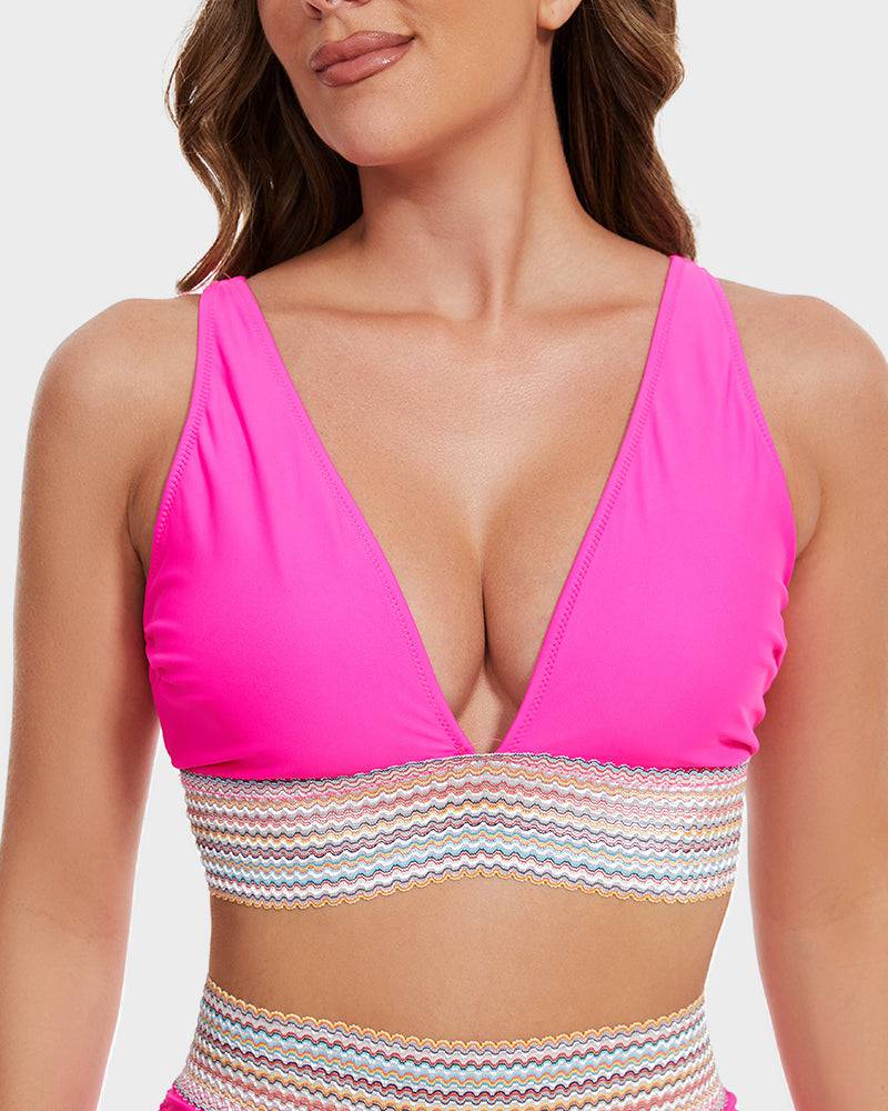 Women's High-Waisted Bikini Set — Tummy Control Two-Piece Swimsuit for Beach Holidays & Poolside Confidence | Koossa