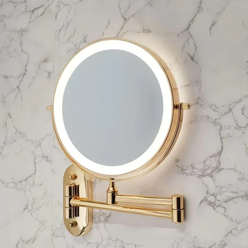 LED Lighted Wall Mount Makeup Mirror 8 Inch Magnifying Vanity Mirror with Touch Control USB-C Rechargeable for Bathroom, Shaving & Skincare | Lonoma