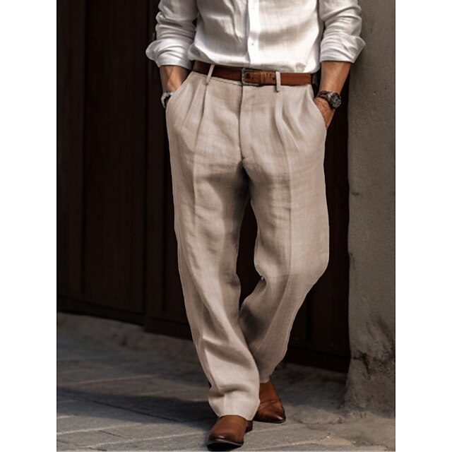 Men's Wide Leg Trousers in Premium Cotton Twill – Relaxed Fit Tailored Bottoms for Smart Casual & Weekend Wear | Koossa
