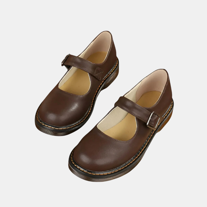 Women's Mary Jane Comfort Shoes with Adjustable Strap — Classic Low-Heel Footwear for Everyday Elegance | Koossa