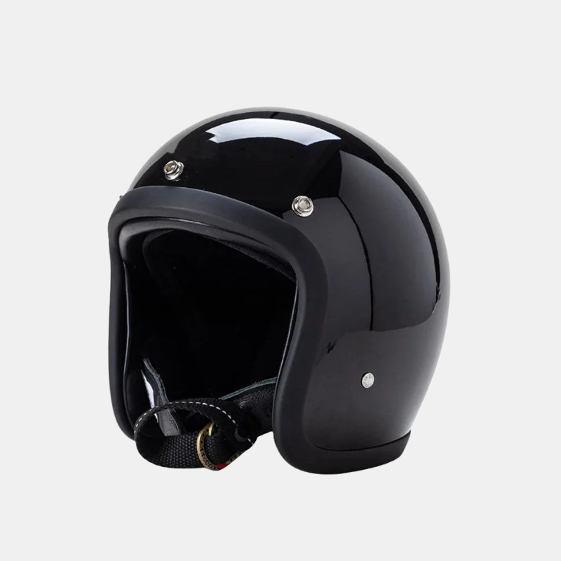 Retro Low-Profile Motorcycle Helmet — Classic Safety Helmet for Vintage Bike Riders & Open-Road Touring | Koossa