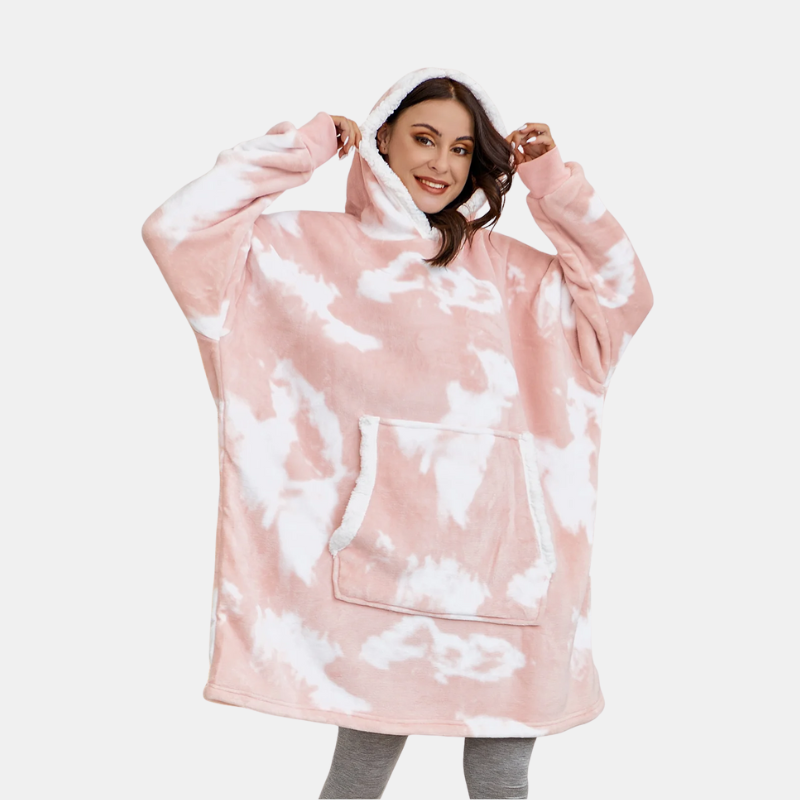 Oversized Hooded Blanket Wrap — Cosy Loungewear for Relaxing at Home & Snuggling on the Sofa | Koossa