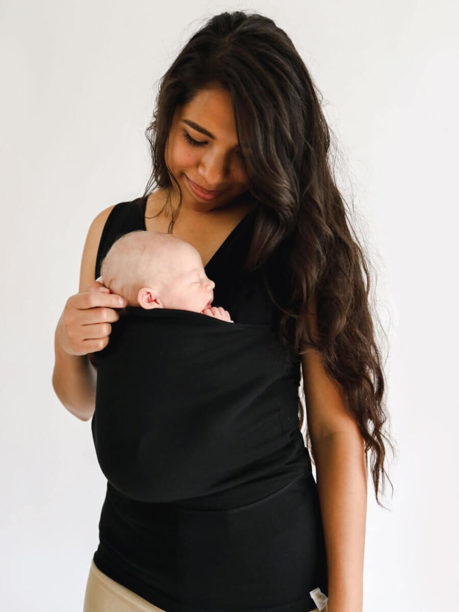 Hands-Free Infant Holding Shirt for Parents | Soft Cotton Wrap-Style Top for Newborns 0-12 Months | Keeps Baby Secure While You Move | Lonoma