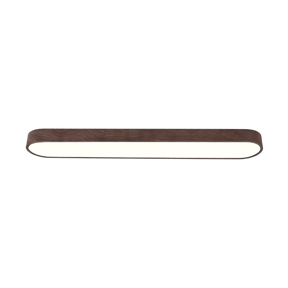Plafonnier Ovale LED Effet Bois Métal 65-90 cm Blanc Chaud Blanc Froid Salon Chambre Cuisine Intégré Design | Koossa