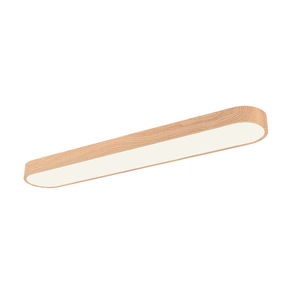 Plafonnier Ovale LED Effet Bois Métal 65-90 cm Blanc Chaud Blanc Froid Salon Chambre Cuisine Intégré Design | Koossa