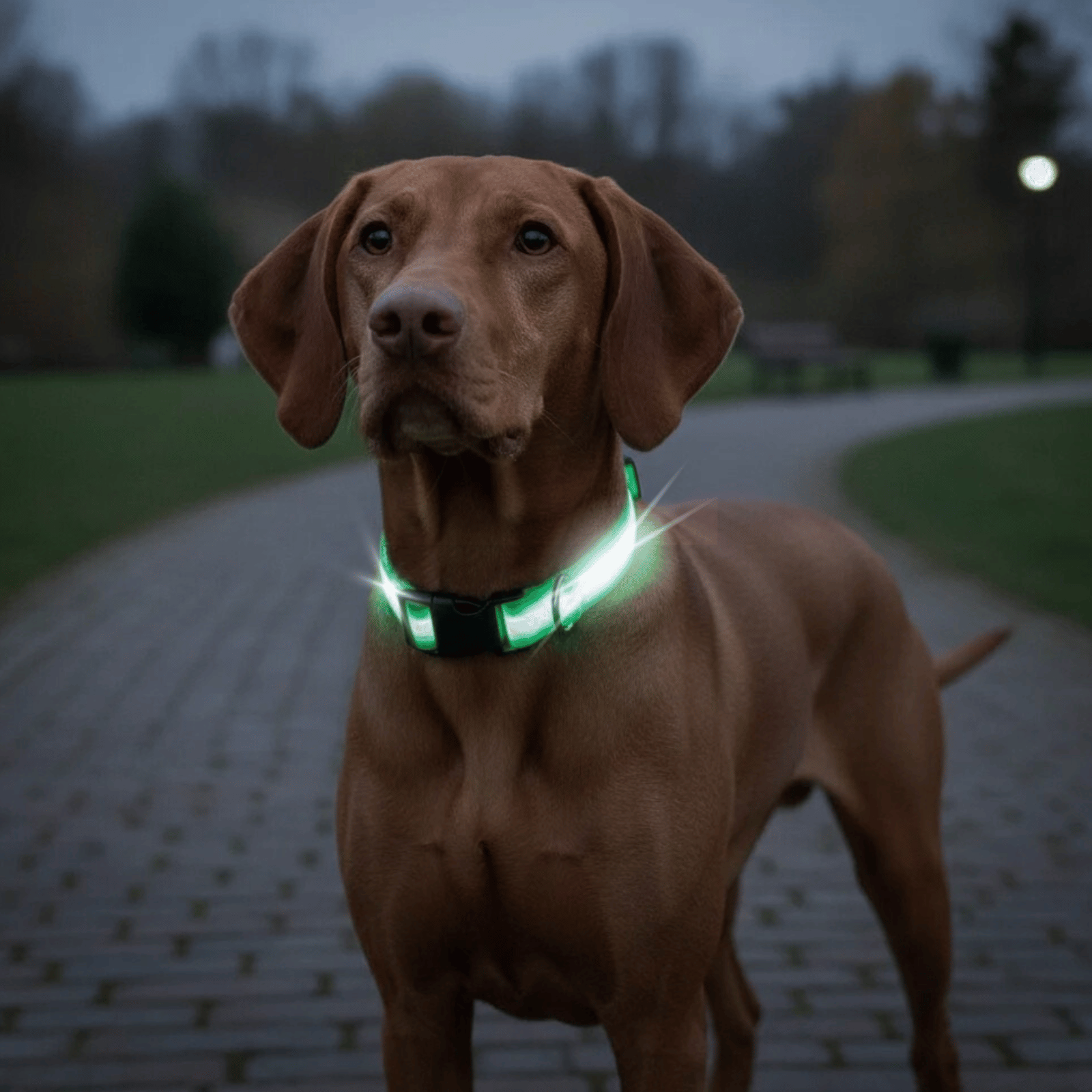 LED Dog Collar USB Rechargeable Flashing Constant Light Nylon Adjustable Night Walking Safety Visible | Koossa