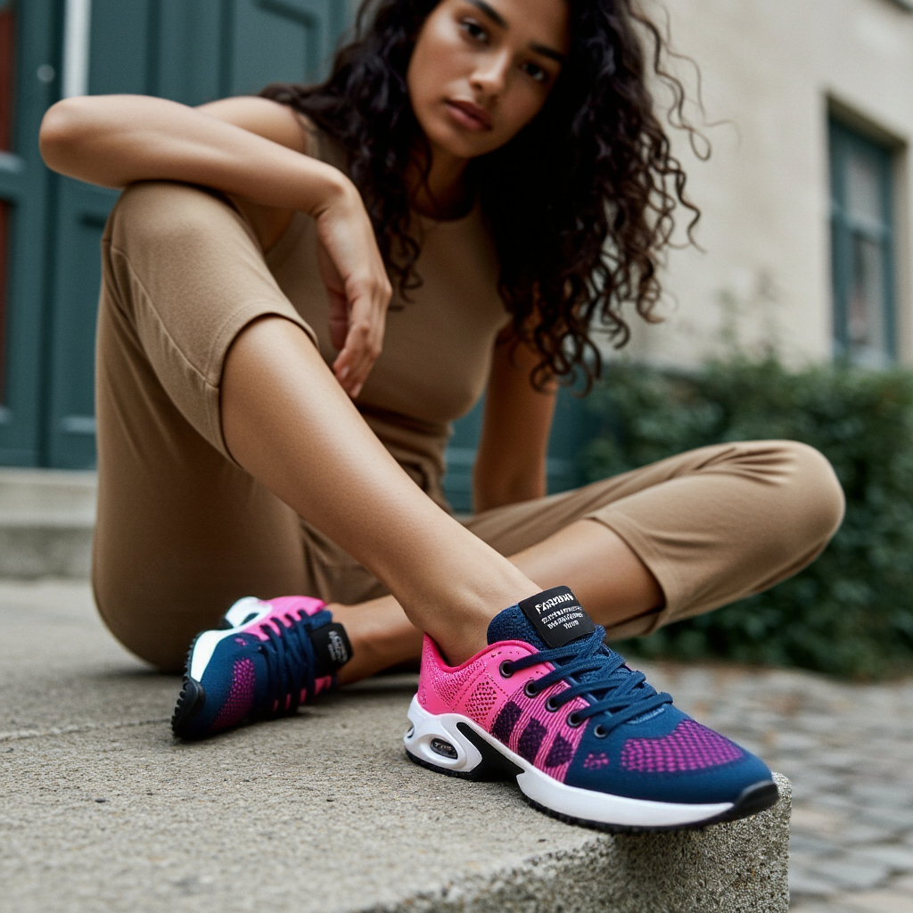 Women's Mesh Air Cushion Trainers – Lightweight Running Sneakers for Active Lifestyles & Everyday Comfort | Koossa