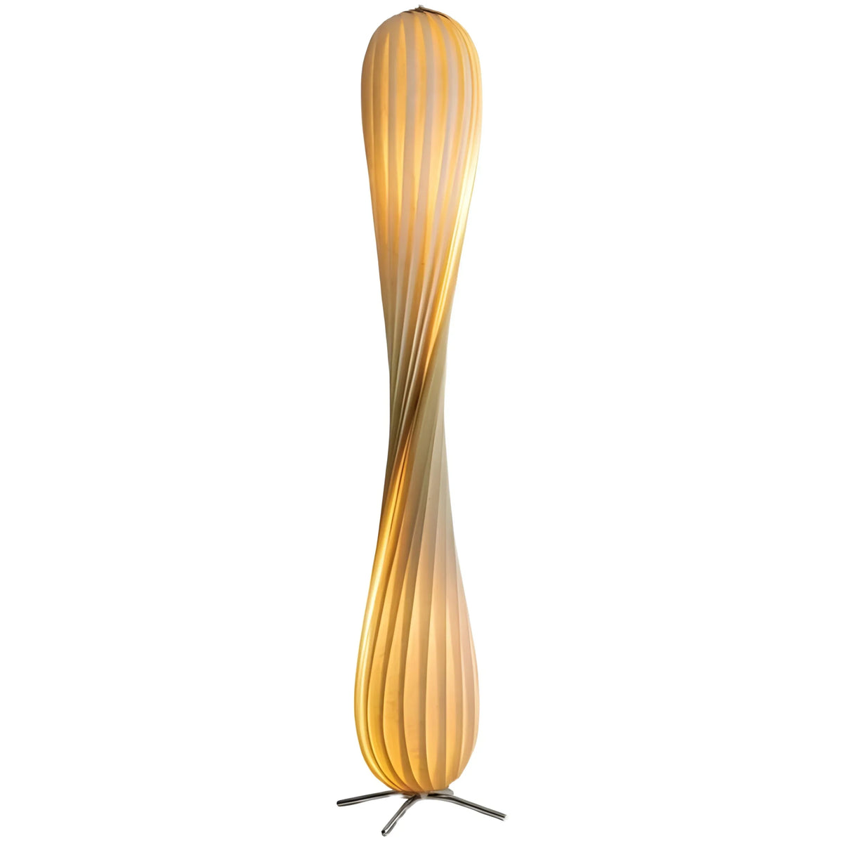 Twisted Birch Wood Floor Lamp, Sculptural LED Standing Light for Bedroom, Living Room & Home Office, Modern Minimalist Ambient Lighting | Lonoma