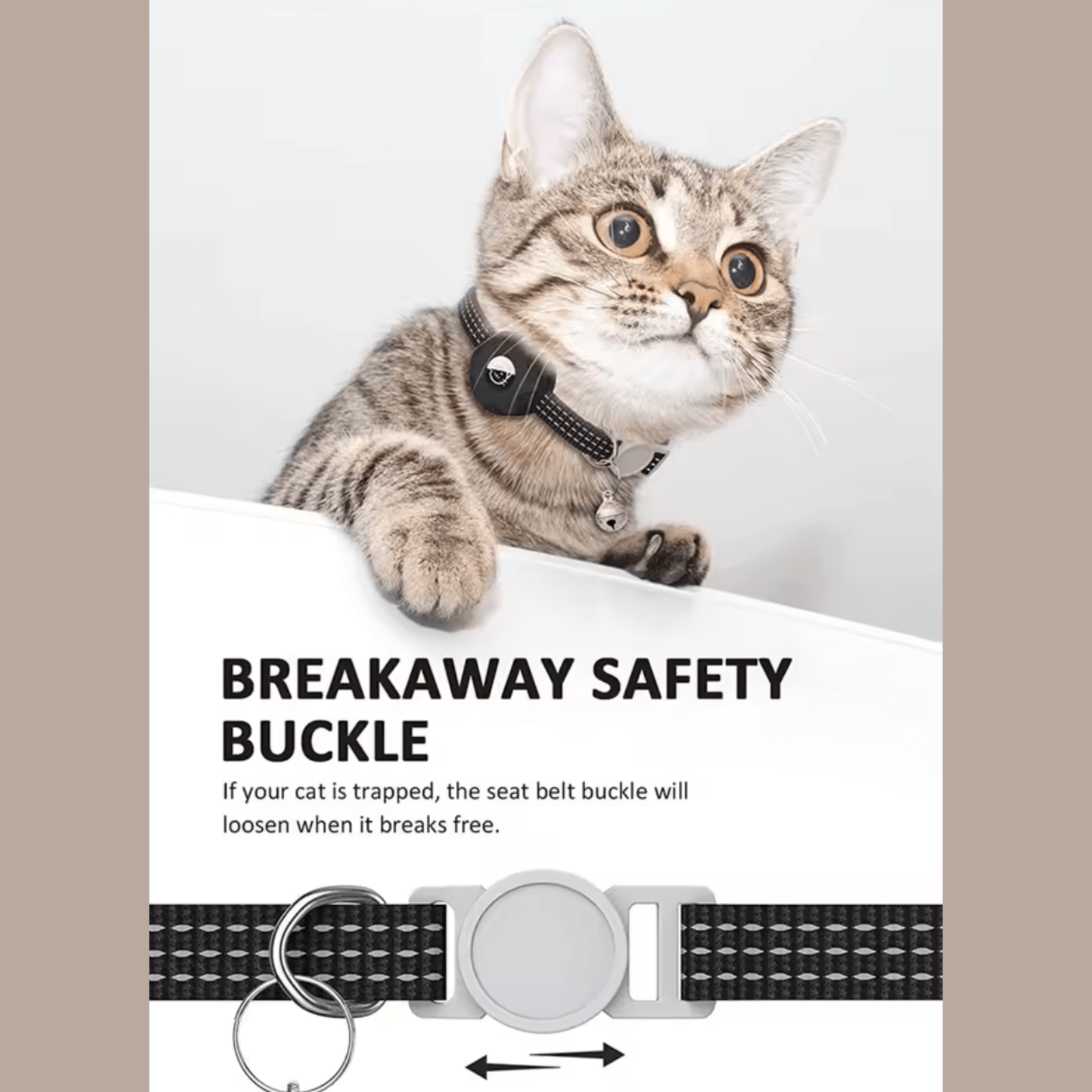 Pet Tracker Apple Find My iOS Bluetooth No SIM CR2032 Reflective Collar Cat Dog Locator Lost Mode | Koossa