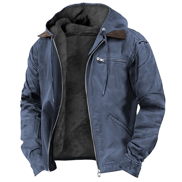 Men Quilted Parka Coat with Hood — Long Winter Jacket for Cold Weather and Everyday Elegance | Koossa
