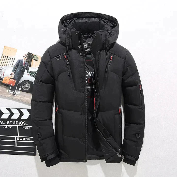 Men's Quilted Winter Parka — Detachable Hood & Multi-Pocket Design for Cold Weather & Outdoor Adventures | Koossa