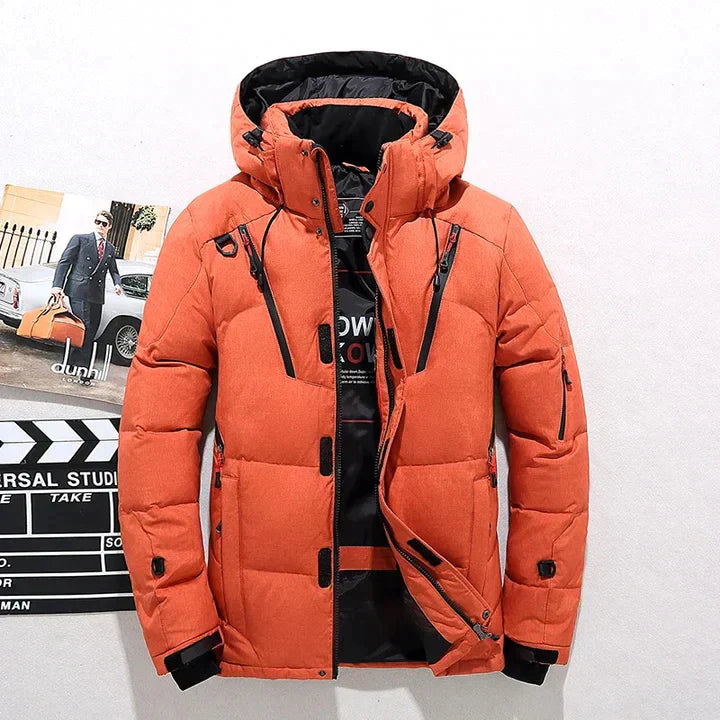 Men's Quilted Winter Parka — Detachable Hood & Multi-Pocket Design for Cold Weather & Outdoor Adventures | Koossa