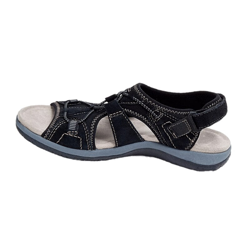 Women's Open-Toe Adjustable Strap Sandals — Comfortable Everyday Sandals with Contoured Footbed & Arch Support | Koossa