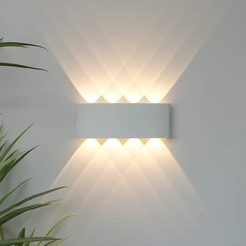 Applique murale LED IP65 double faisceau haut-bas intérieur extérieur moderne pour façade terrasse couloir | Koossa
