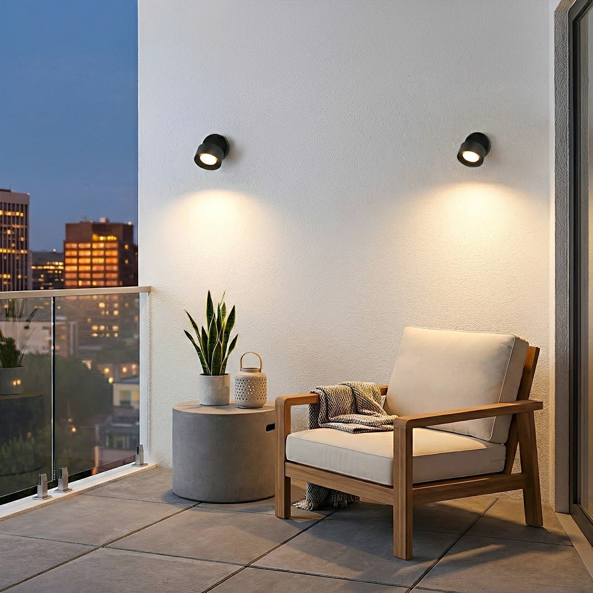 Outdoor LED Wall Spotlight, Adjustable Head Black Cast Aluminum IP65 Light for Patio, Garden, Porch, Entryway, Landscape & Walkway | Lonoma