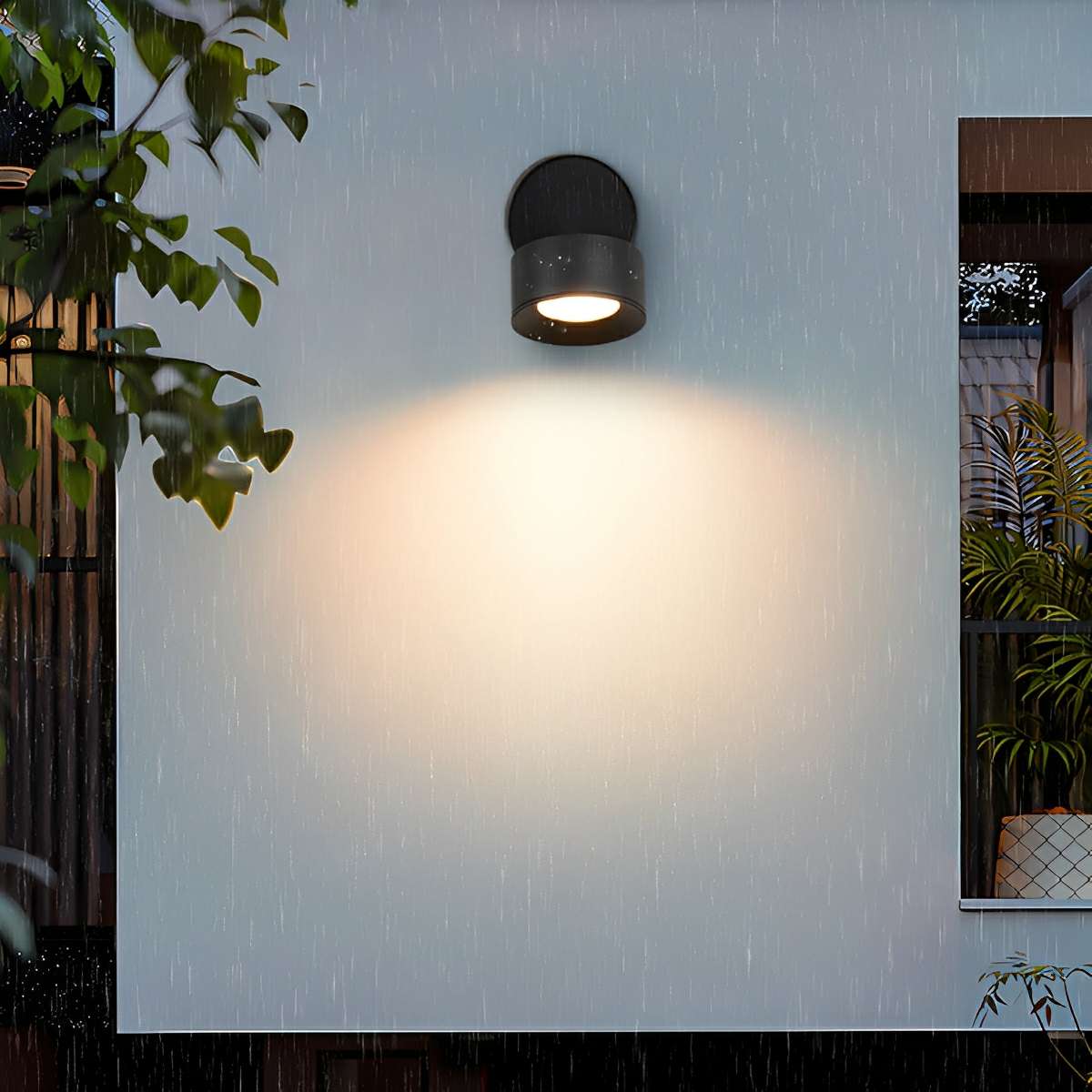 Outdoor LED Wall Spotlight, Adjustable Head Black Cast Aluminum IP65 Light for Patio, Garden, Porch, Entryway, Landscape & Walkway | Lonoma