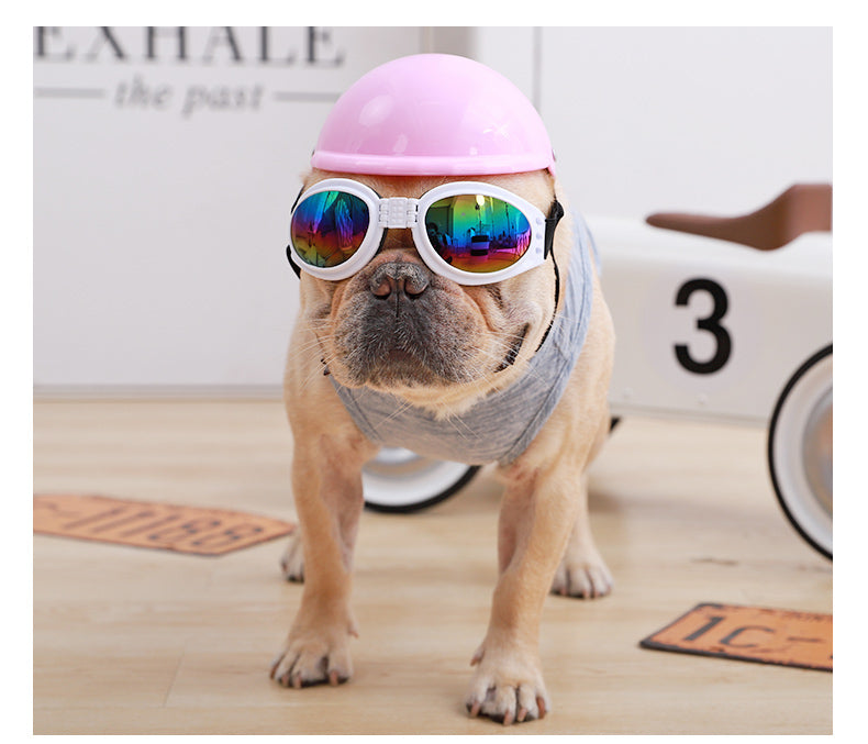 Dog Goggles UV Protection Anti-Fog Waterproof French Bulldog Sunglasses Flat-Face Fit Adjustable Strap Small Dog Eye Protection | Koossa