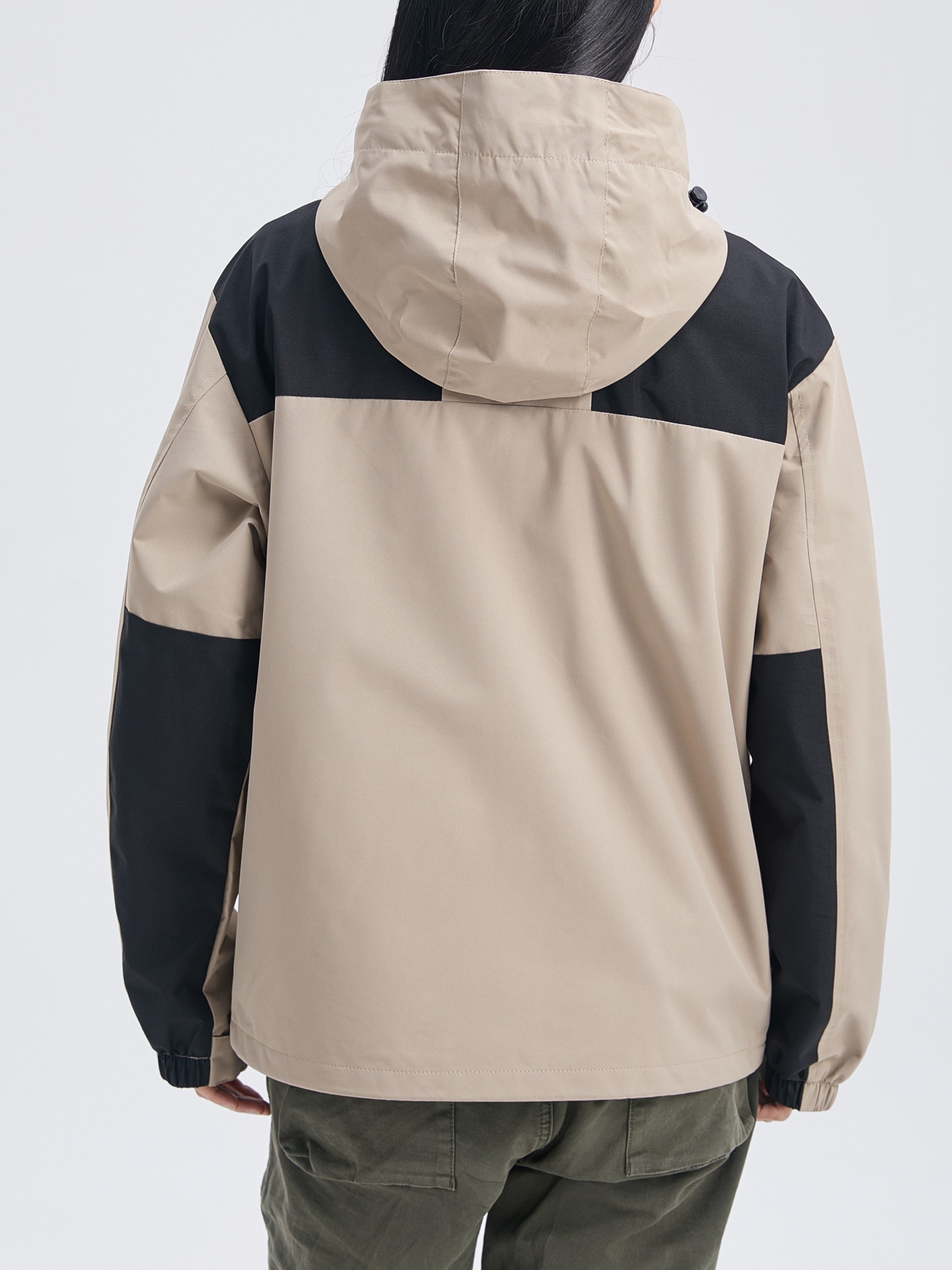 Women's Hooded Winter Jacket — Waterproof Windproof Coat in Black Grey Green Khaki | Koossa