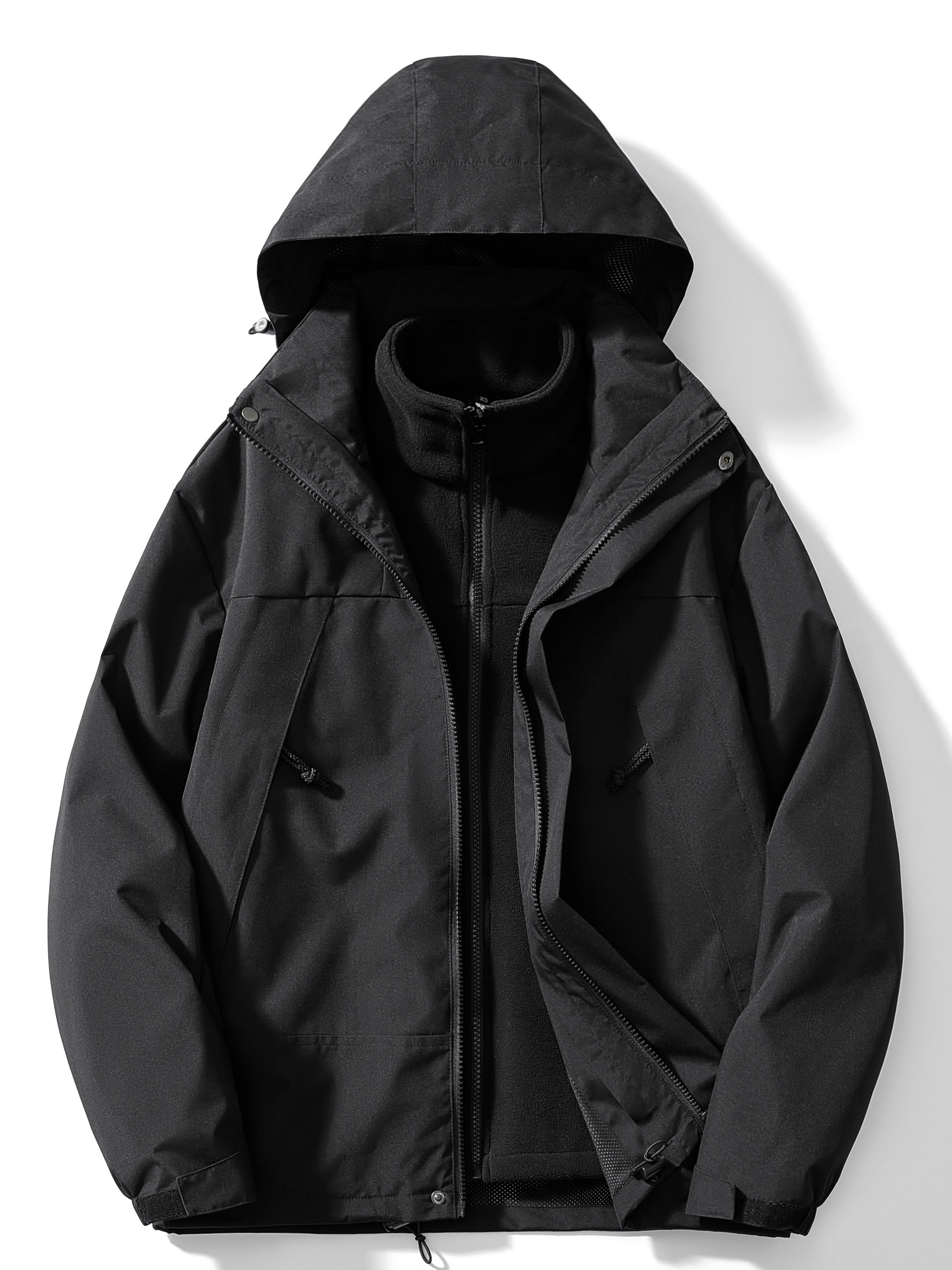 Women's Hooded Winter Jacket — Waterproof Windproof Coat in Black Grey Green Khaki | Koossa