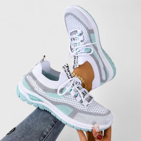 Women's Contoured-Support Mesh Trainers in Multicolour Knit for All-Day Comfort and Everyday Active Wear | Koossa
