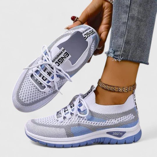 Women's Contoured-Support Mesh Trainers in Multicolour Knit for All-Day Comfort and Everyday Active Wear | Koossa