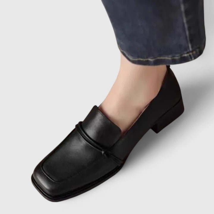 Supportive Slip-On Loafers in Smooth Synthetic Leather for Work and Everyday Wear | Koossa