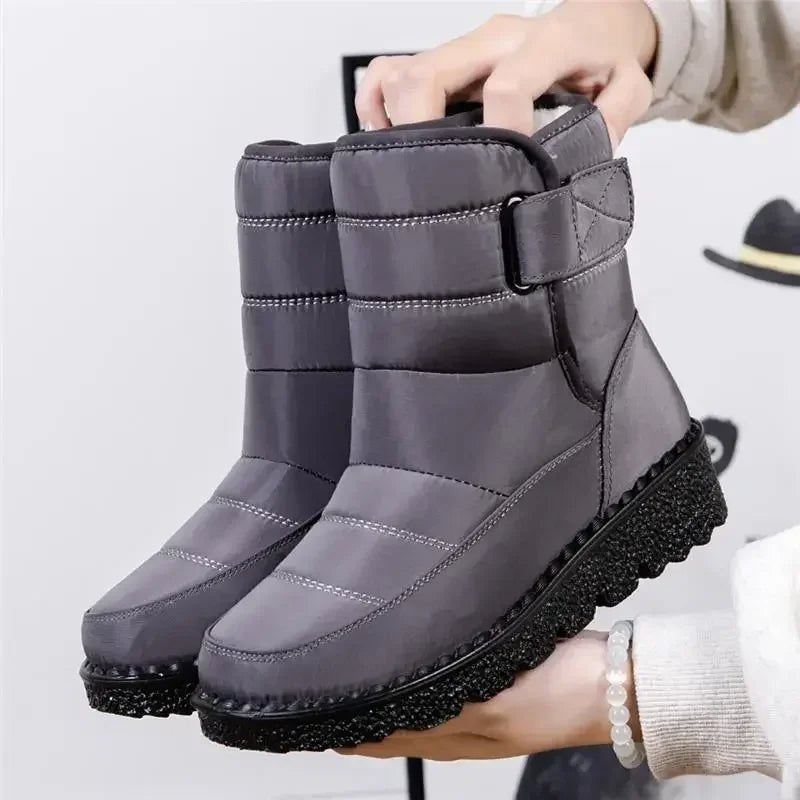 Quilted Ankle Boots with Side Zip and Water-Resistant Finish for Winter Walking, Weekend Errands, and Rainy Day Town Outings | Koossa